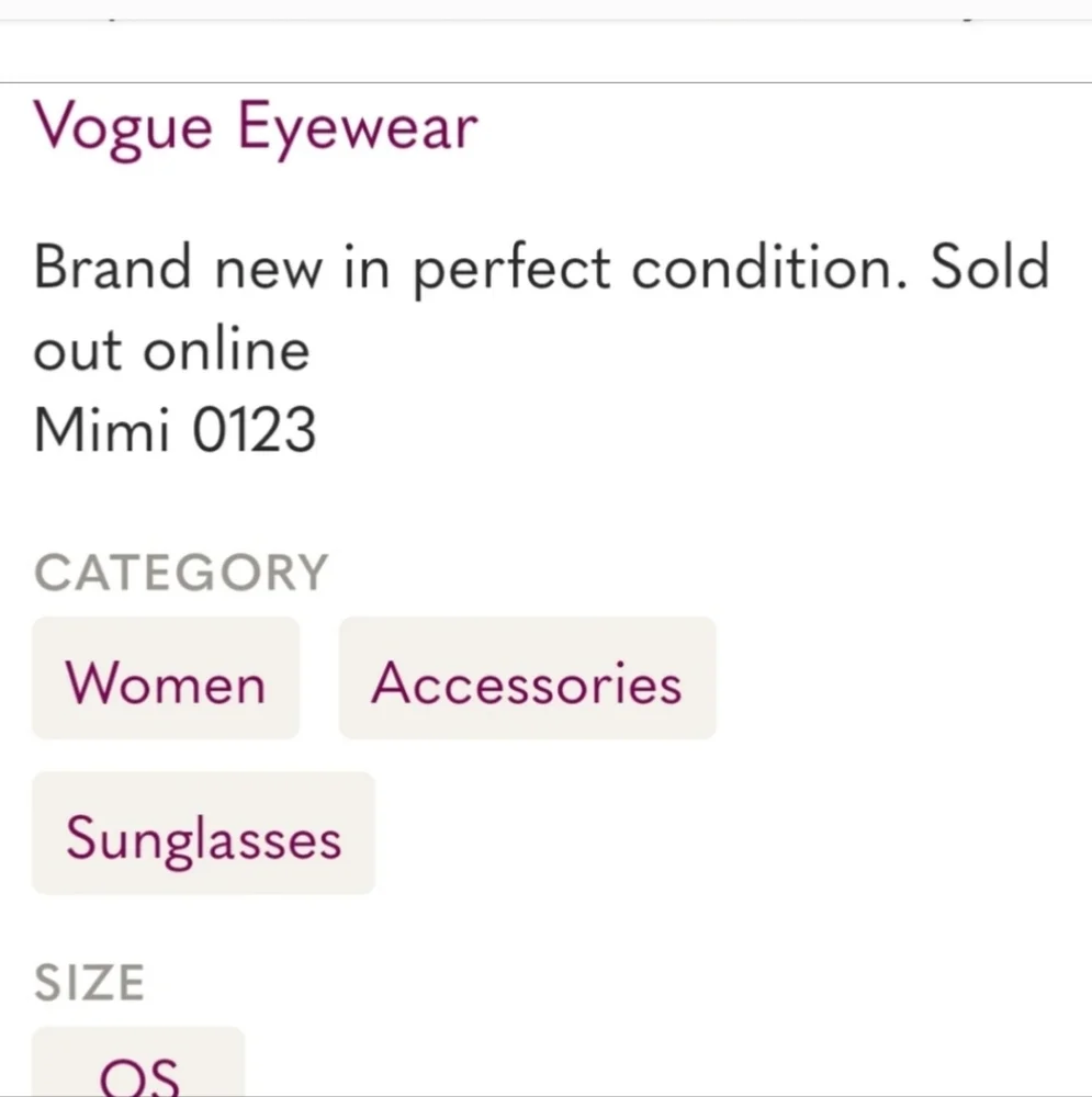 NWT Vogue Eyewear UV Protected Rectangle Sunglasses Women 0VO4166S - Picture 9 of 9
